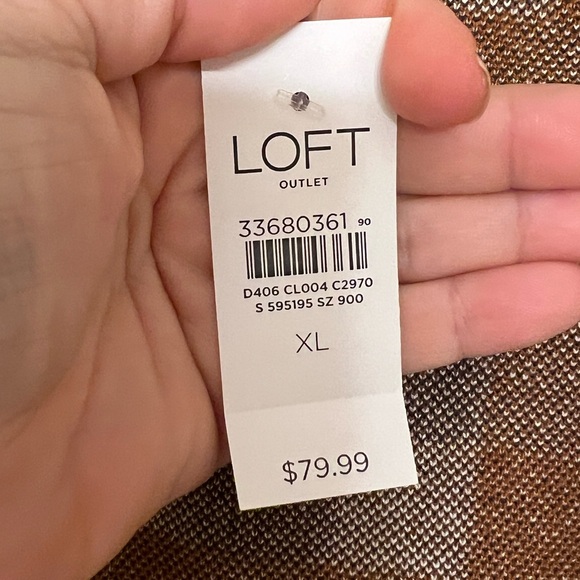 NWT Loft Women’s Long Cardigan Size XL - Picture 4 of 8